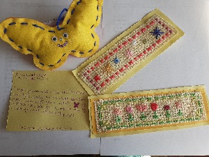 Butterfly and bookmarks