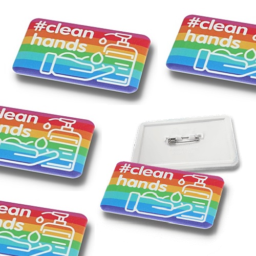 wash hands rainbow badge 1