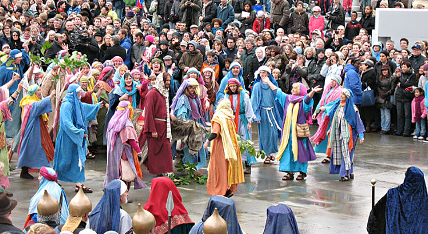 Jesus on a donkey credit Copyright Stephen Craven CC2.0