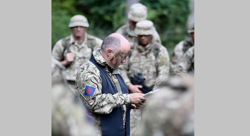 news banner the Revd Stuart Turner CF with 23 Parachute Engineer Regiment in 2016